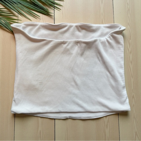 True Religion World Tour Strapless Tube Top XS Ribbed Logo Bandeau - Picture 4 of 12